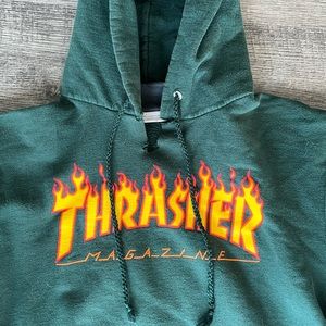 Small green and yellow thrasher hoodie